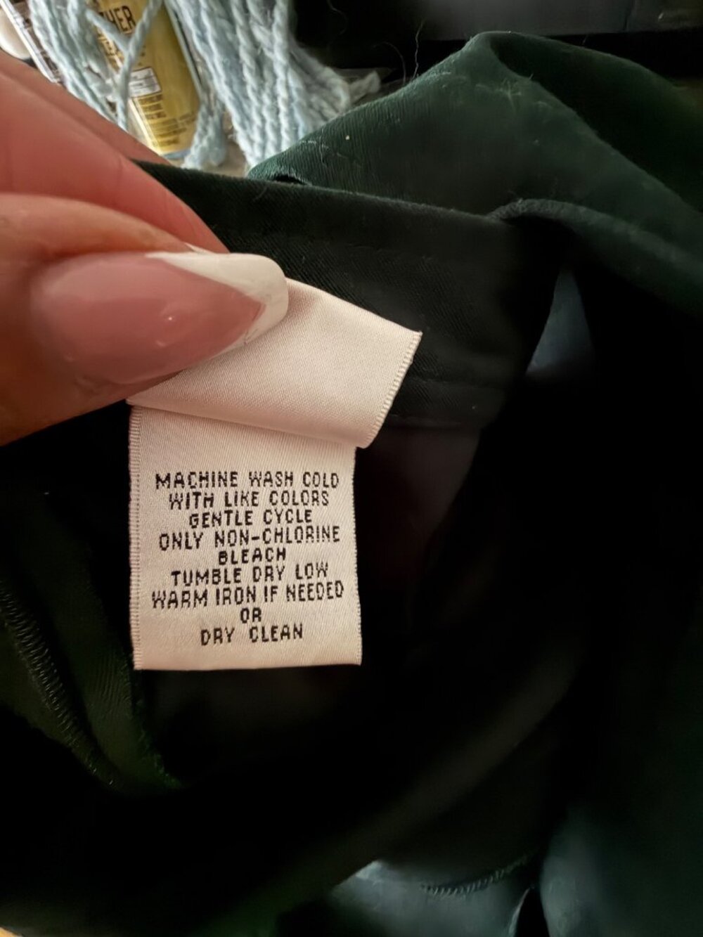 Talbots Vintage Womens Dark Green Midi Pencil Skirt Size 16 Stretch Fabric Back - Picture 7 of 7